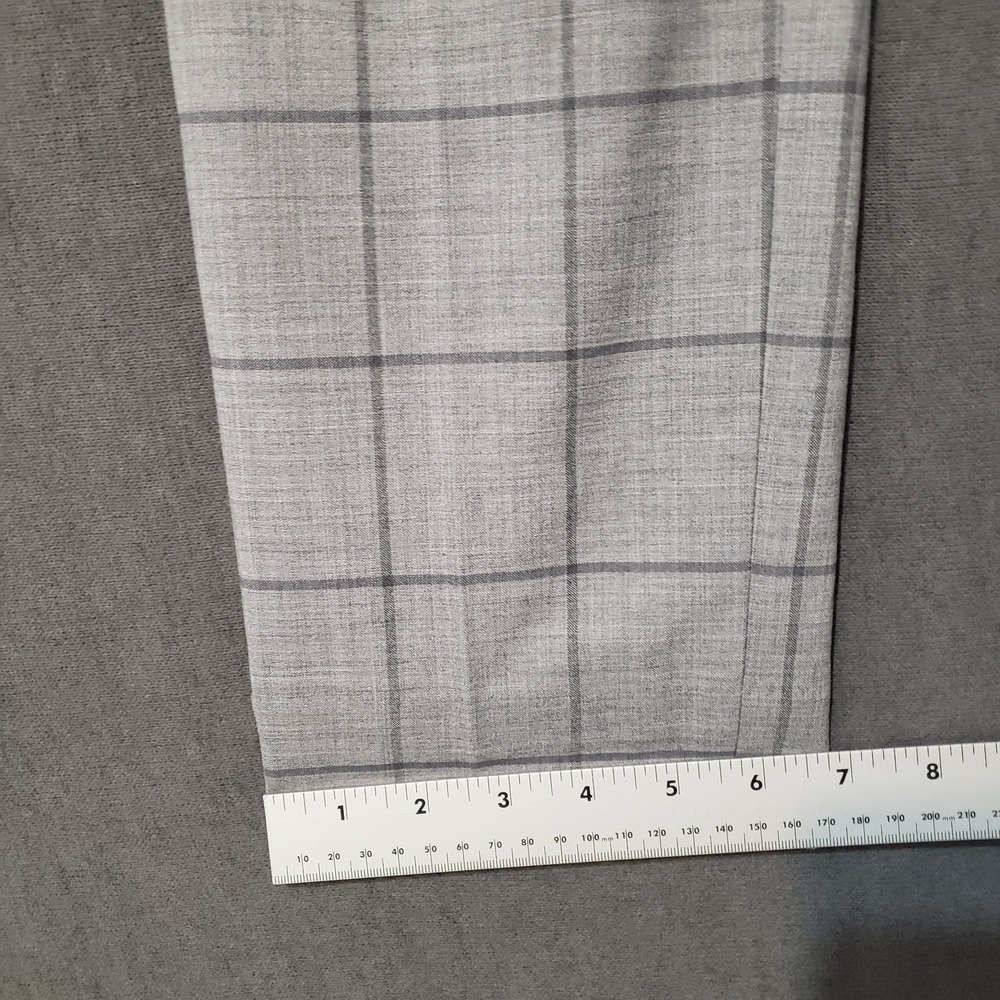 Banana Republic Trouser Womens Size 2 Tall Avery Gray Checkered Wool Blend - Picture 6 of 11